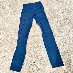 Lululemon high-rise leggings royal blue size 2 25”